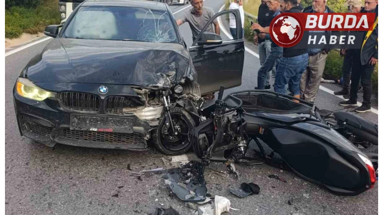 Otomobil ile motosiklet çarpıştı: 2 kişi yaralandı