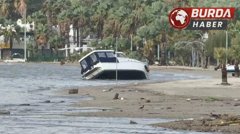 Bodrum’da Selin Ardından Fırtına: "Tekneler Karaya Oturdu''