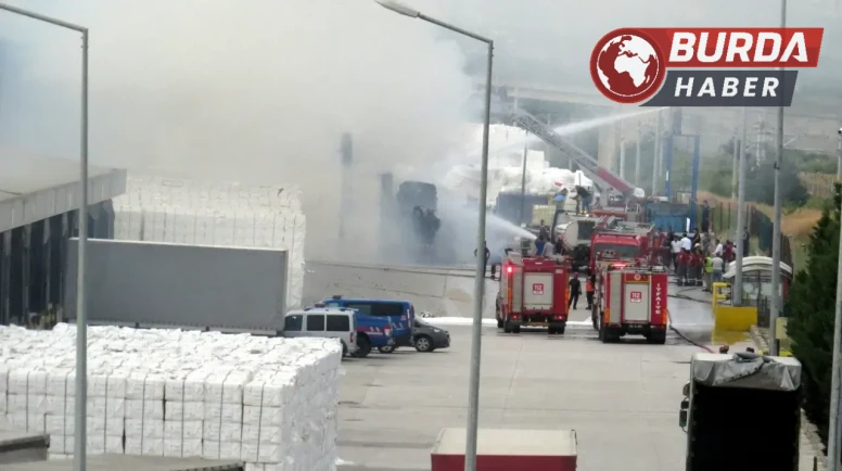 Kağıt ambalajı yapan iş yerinde korkutan yangın