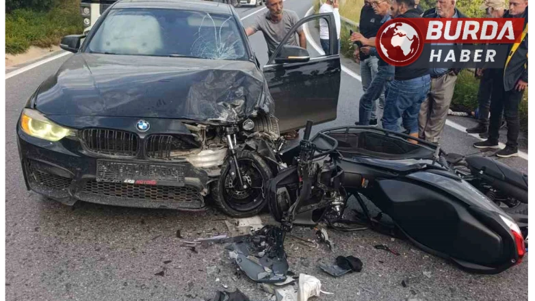 Otomobil ile motosiklet çarpıştı: 2 kişi yaralandı