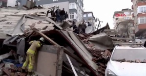 Kartal'da patlama sonrası 8 katlı bina çöktü