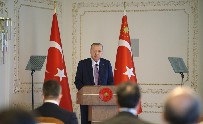 Cumhurbaşkanı Erdoğan TİM heyeti kabulü devam ediyor