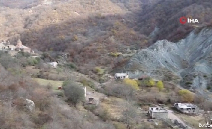 Ermenistan işgalinden kurtarılan Veng köyü görüntülendi