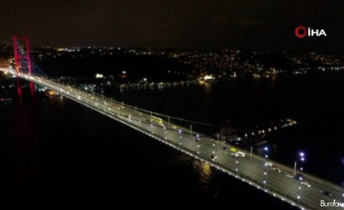 Kısıtlama başladı: 15 Temmuz Şehitler Köprüsü’ndeki trafik drone’la görüntülendi