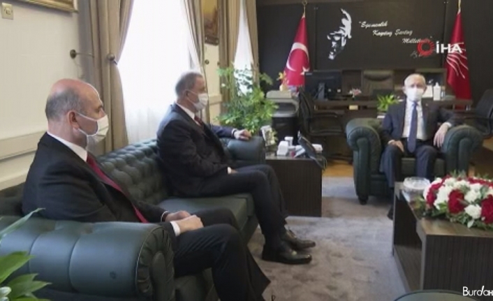 Bakan Akar ve Bakan Soylu, Kemal Kılıçdaroğlu’nu ziyaret etti