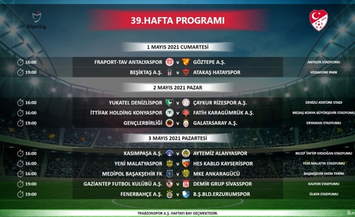 Denizlispor, Süper Lig’de 35-39. hafta programları açıklandı