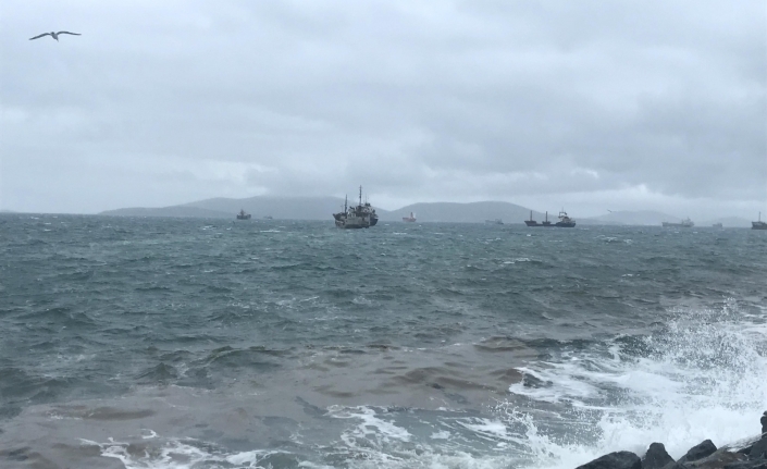 Kartal’da kuvvetli rüzgar nedeniyle Panama bayraklı kargo gemisi sürüklendi