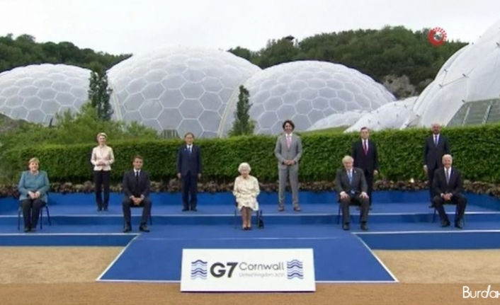 Kraliçe II. Elizabeth, Eden Projesi’ndeki resepsiyonda G7 liderlerini ağırlıyor