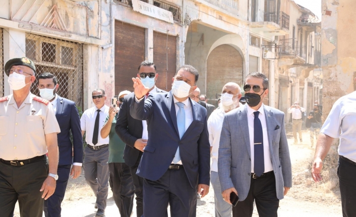 KKTC Başbakanı Saner, Kapalı Maraş’ta açılan bölgeyi ziyaret etti