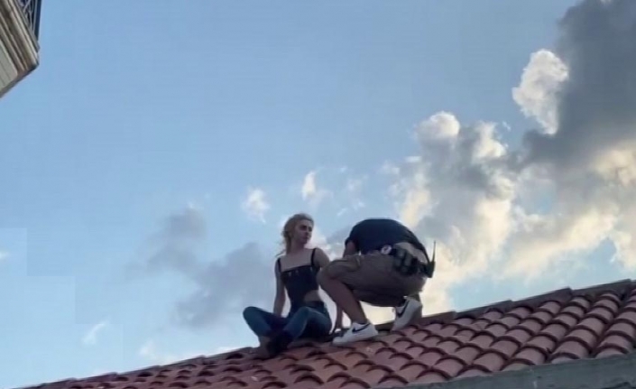 Aleyna Tilki, klip çekimi için Kız Kulesi’nin çatısına çıktı