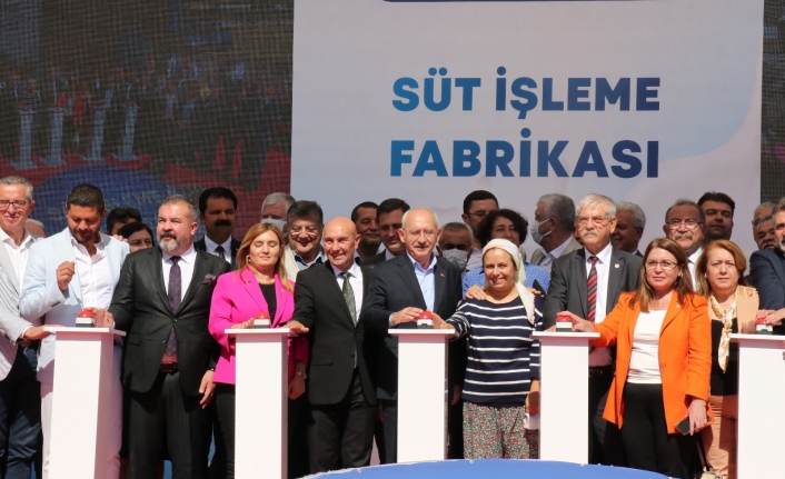 Kılıçdaroğlu süt işletme fabrikasının temel atma törenine katıldı