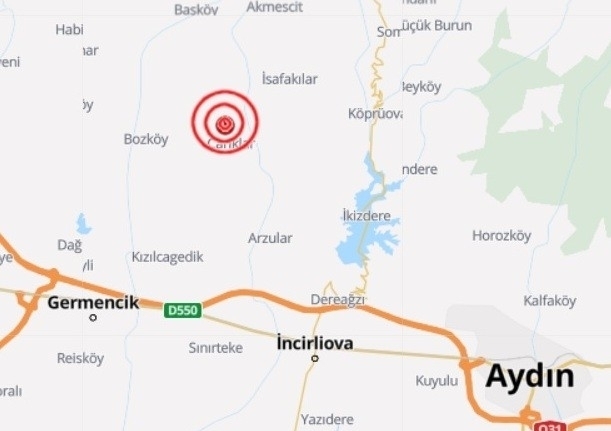 Aydın’da 3.3 şiddetinde deprem