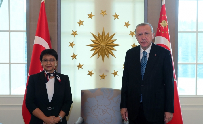 Cumhurbaşkanı Erdoğan, Endonezya Dışişleri Bakanını kabul etti