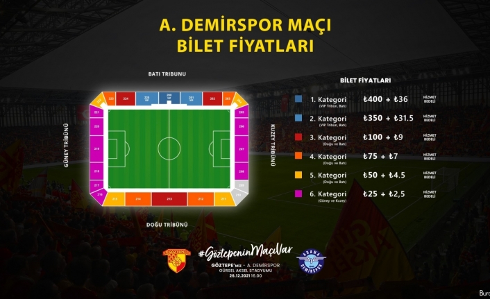 Göztepe - Adana Demirspor maçının biletleri satışa çıkıyor