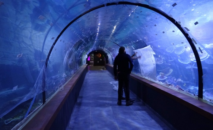 Dünyada tünel içerisinde inşa edilen ilk akvaryum olacak