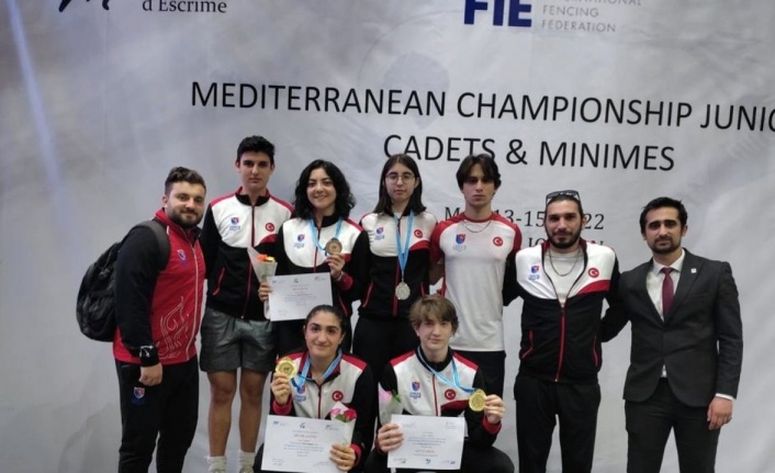 Eskrimciler, Akdeniz Şampiyonası’nda 4 madalya kazandı