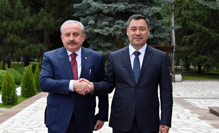 TBMM Başkanı Şentop, Kırgızistan Cumhurbaşkanı Caparov ile görüştü