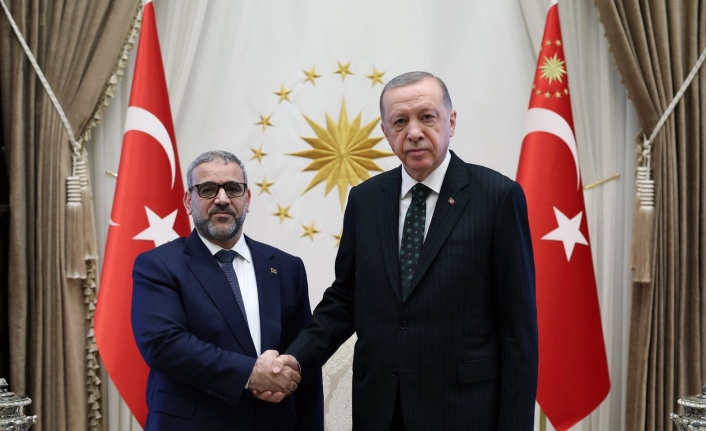 Cumhurbaşkanı Erdoğan, Libya Yüksek Devlet Konseyi Başkanı el-Mişri’yi kabul etti
