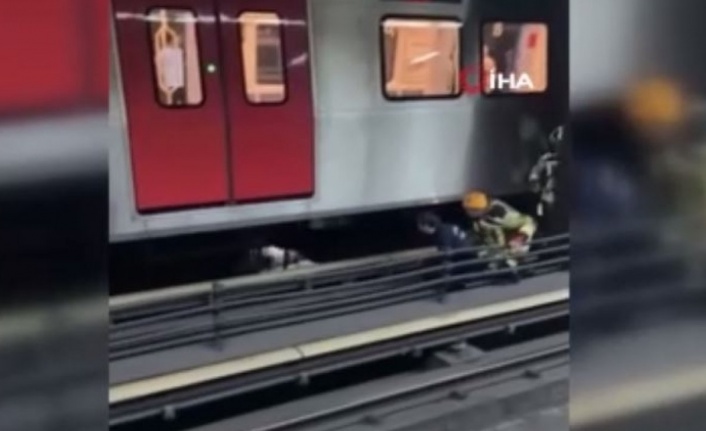 Ankara metrosunda raylara atlayan şahıs yaralı olarak kurtarıldı