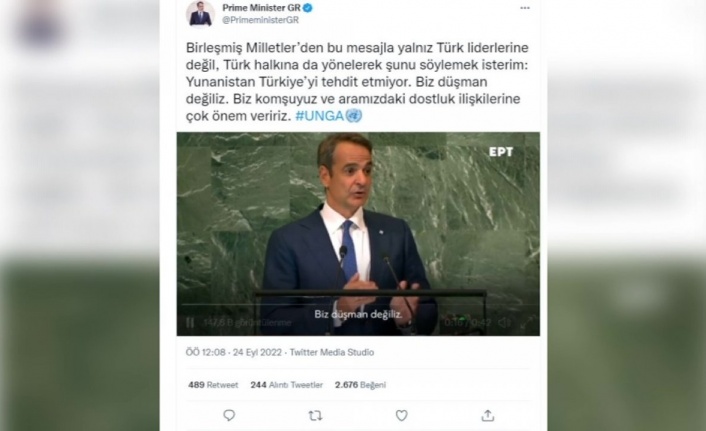 Miçotakis’ten türkçe paylaşımlı geri adım: Düşman değiliz