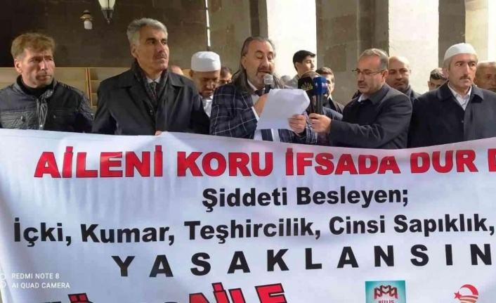 Bitlis’te ‘Aileni koru, ifsada dur de’ basın açıklaması yapıldı