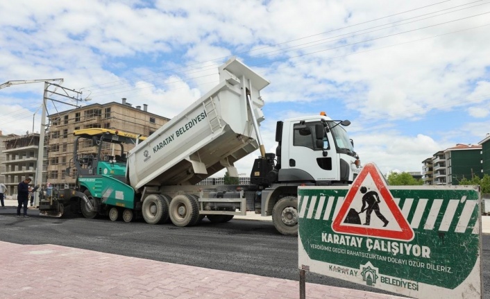 Karatay Belediyesi yol ve asfalt çalışmalarını sürdürüyor