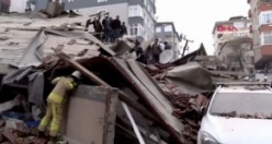 Kartal'da patlama sonrası 8 katlı bina çöktü