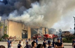 Antalya’da tekne üretim tersanesinde yangın