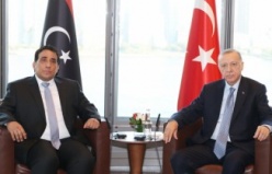 Cumhurbaşkanı Erdoğan, Libya Başkanlık Konseyi Başkanı Yunus el-Menfi ile görüştü