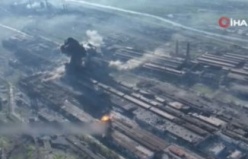 Rus ordusunun Azovstal fabrikasını vurduğu anlar paylaşıldı