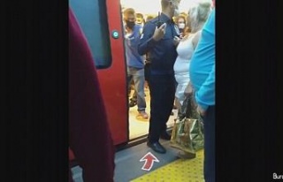 Ankara metrosunda vatandaşlar arasında maske tartışması