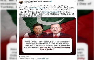 Pakistan Başbakanı Khan’dan Erdoğan’a "15...