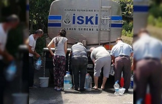 Su sorunu yaşanan Şile’de vatandaşların bidonlu...