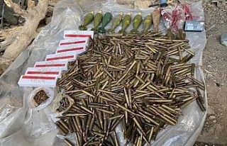 Terör örgütü PKK’ya ait çok sayıda silah ve...