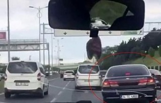 İstanbul trafiğinde “makas” terörleri kamerada