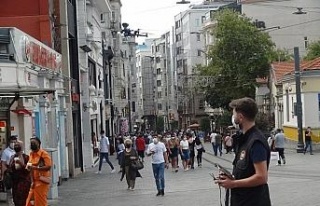 İstiklal Caddesi’nde drone’lu korona virüs uyarısı