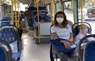 Kağıthane’de toplu taşıma araçlarında maske...