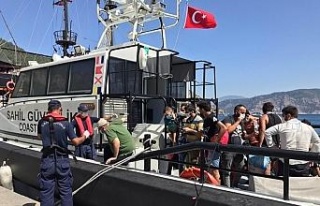 Marmaris açıklarında 35 düzensiz göçmen yakalandı