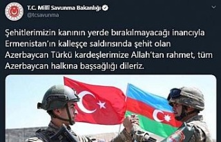 MSB’den Azerbaycan’a başsağlığı