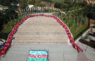 97 metrelik dev Türk bayrağı Cumhuriyet Bayramı’na...