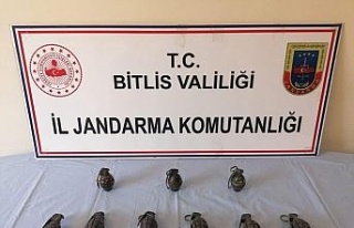 Bitlis’te terör örgütüne ait 9 adet el bombası...