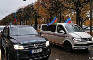 İsveç’te Azerbaycan’a destek konvoyu
