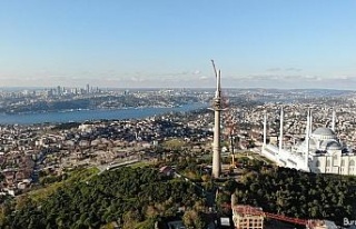 Çamlıca’daki TRT verici kulesinin sökümünde...