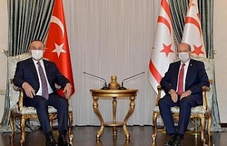 Dışişleri Bakanı Çavuşoğlu, KKTC Cumhurbaşkanı...