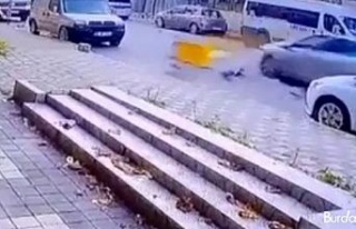 Maltepe’de motosiklet kazası kamerada