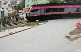 Amasya’daki feci tren kazası kamerada