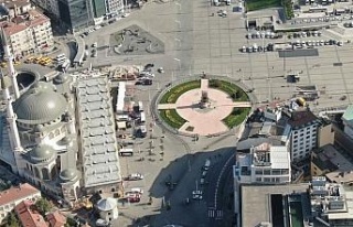 1 Mayıs’ta Taksim Meydanı drone ile görüntülendi
