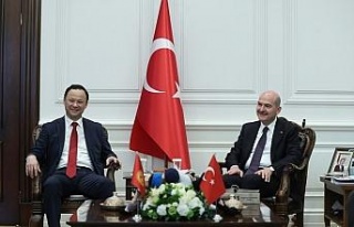Bakan Soylu, Kırgızistan Dışişleri Bakanı Kazakbaev...