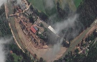 Felaketin vurduğu Schuld köyü uydu fotoğrafı...