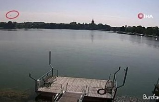 Polonya’da helikopterin göle düşme anına ait...